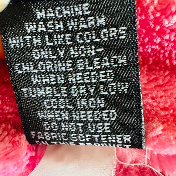 Sonoma Soft Cozy Slumber Party Pink Hearts Wrap Bath Robe Sz 14 - Picture 10 of 11